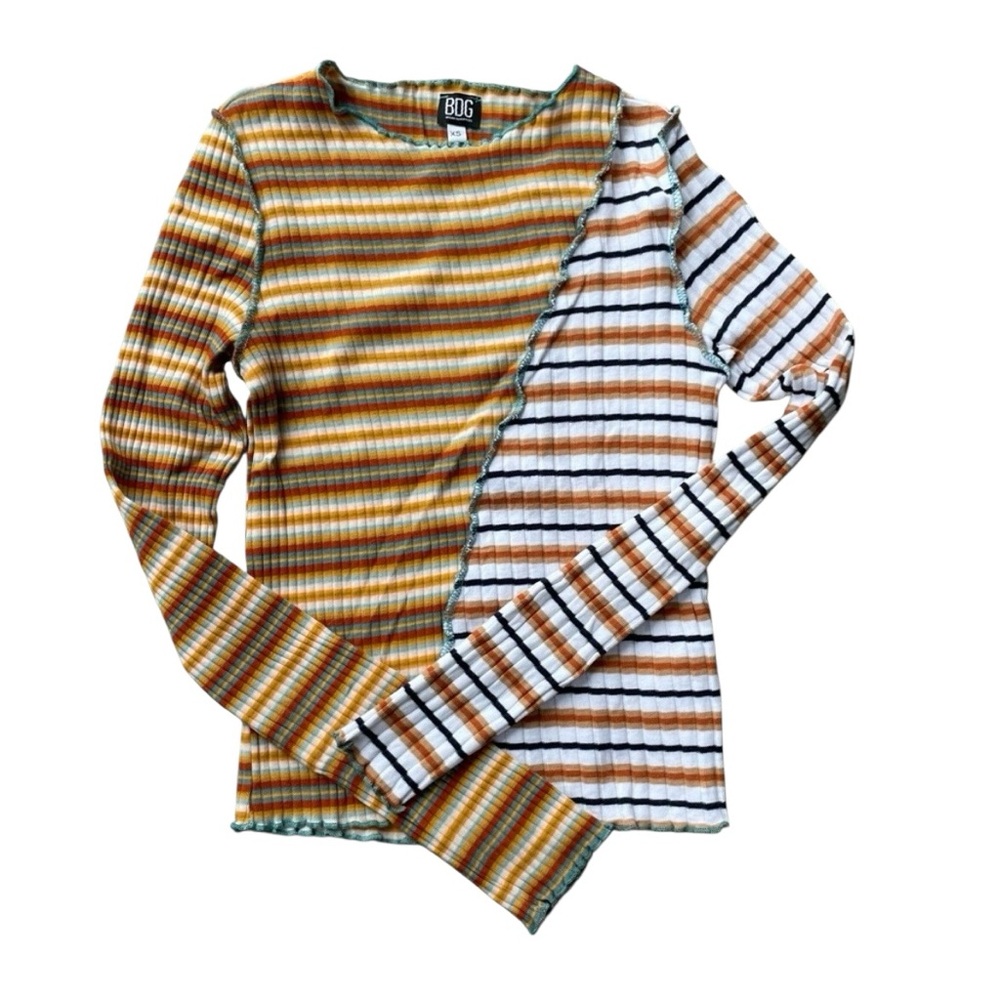 BDG Urban Outfitters Multicolor Long Sleeve Crop Top Size XS
